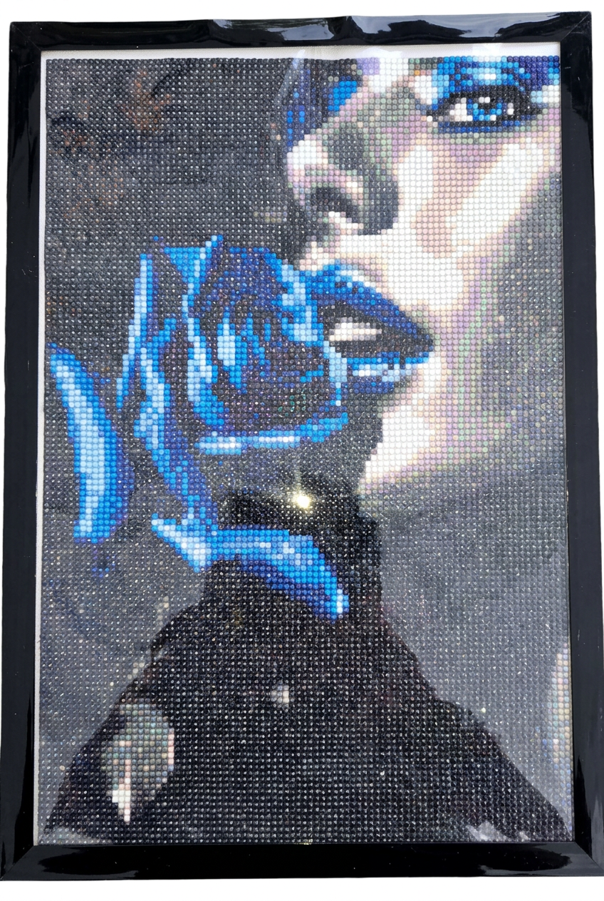 Blue rose portrait